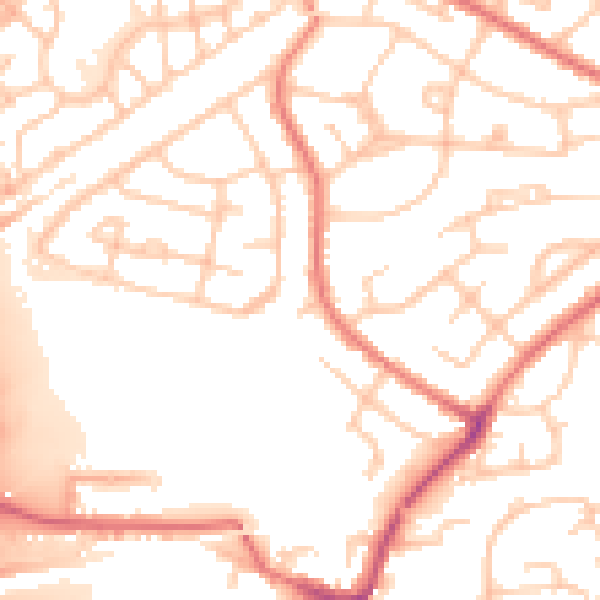Daytime road noise heatmap for L35 3QP
