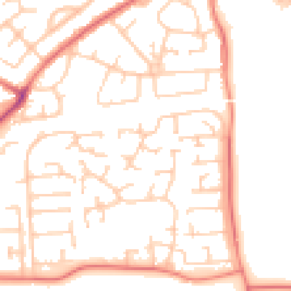 Daytime road noise heatmap for L35 3UG