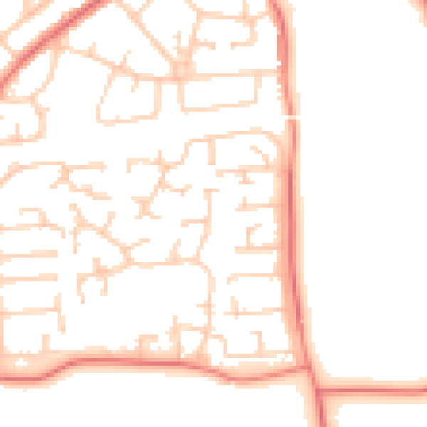 Daytime road noise heatmap for L35 3UQ