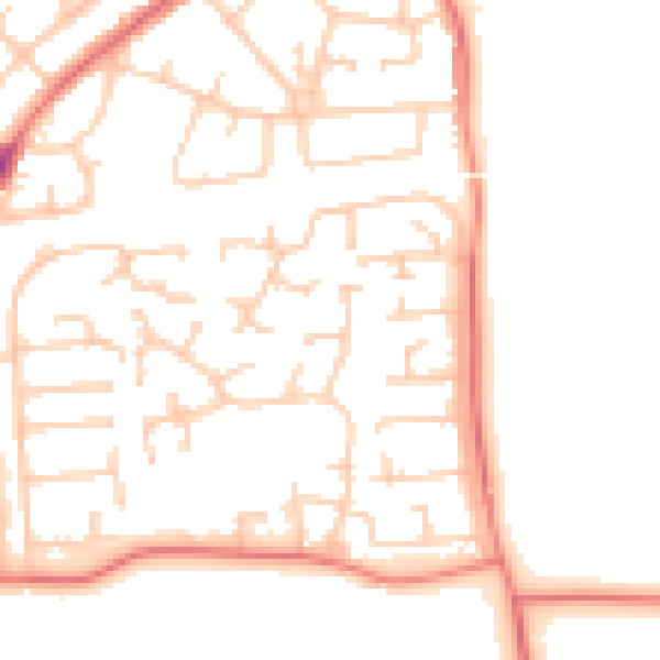 Daytime road noise heatmap for L35 3UW