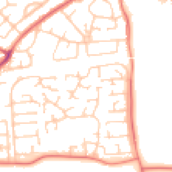 Daytime road noise heatmap for L35 3UY