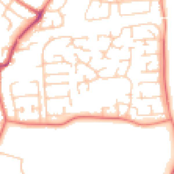 Daytime road noise heatmap for L35 3XE