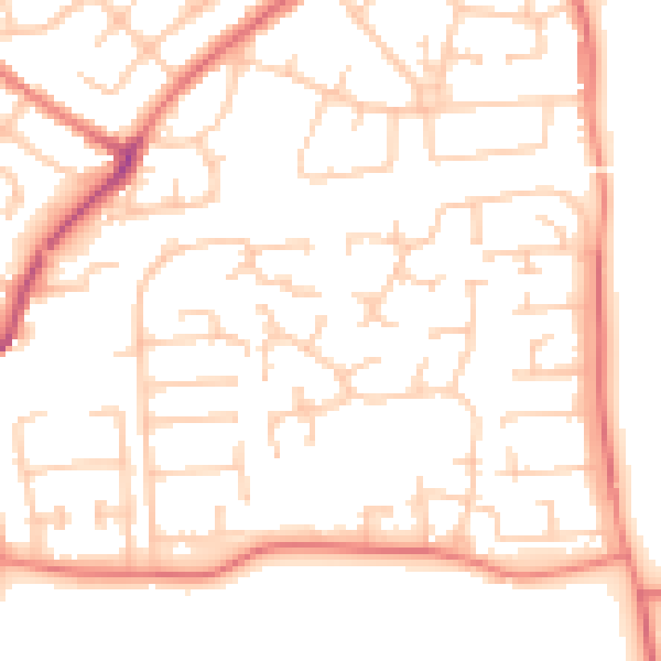 Daytime road noise heatmap for L35 3XP