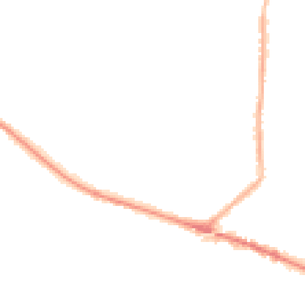 Night-time road noise heatmap for L35 4LN