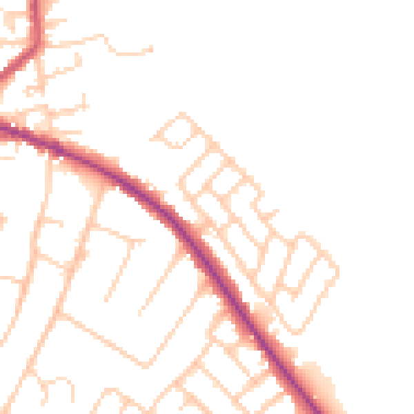 Daytime road noise heatmap for L35 4NE