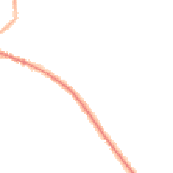Night-time road noise heatmap for L35 4NE