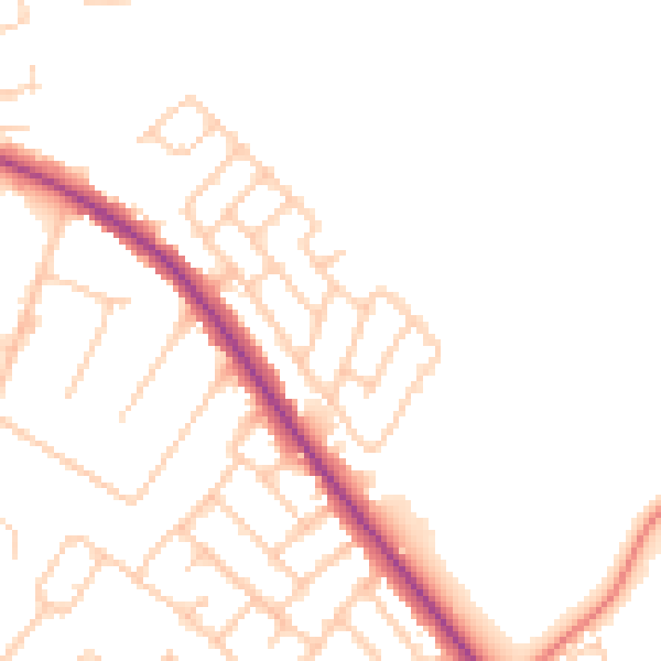Daytime road noise heatmap for L35 4NJ
