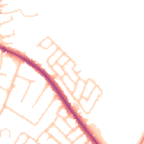 Daytime road noise heatmap for L35 4NL