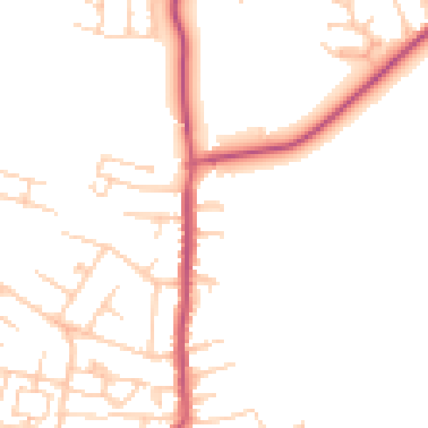 Daytime road noise heatmap for L35 4QB