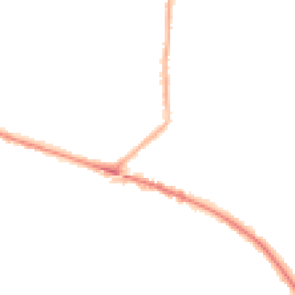 Night-time road noise heatmap for L35 4QP