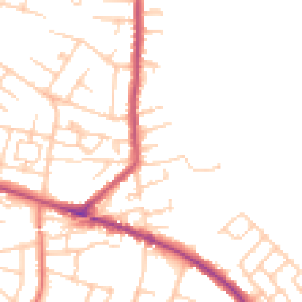 Daytime road noise heatmap for L35 4QW