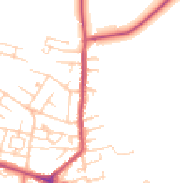 Daytime road noise heatmap for L35 4QY