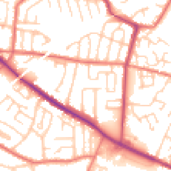Daytime road noise heatmap for L35 5AG