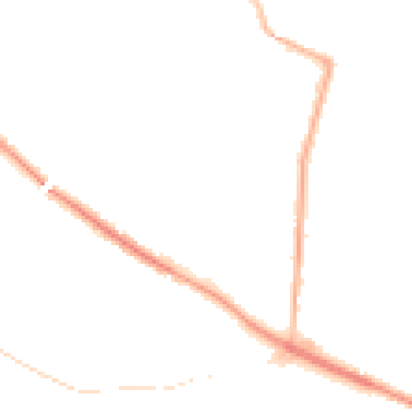 Night-time road noise heatmap for L35 5AG