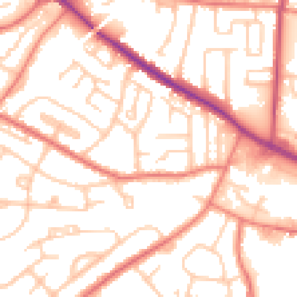Daytime road noise heatmap for L35 5AU