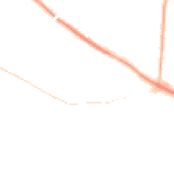 Night-time road noise heatmap for L35 5AU