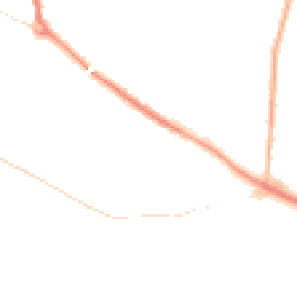 Night-time road noise heatmap for L35 5AY