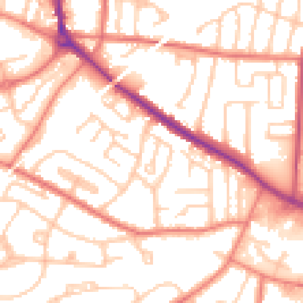 Daytime road noise heatmap for L35 5BB