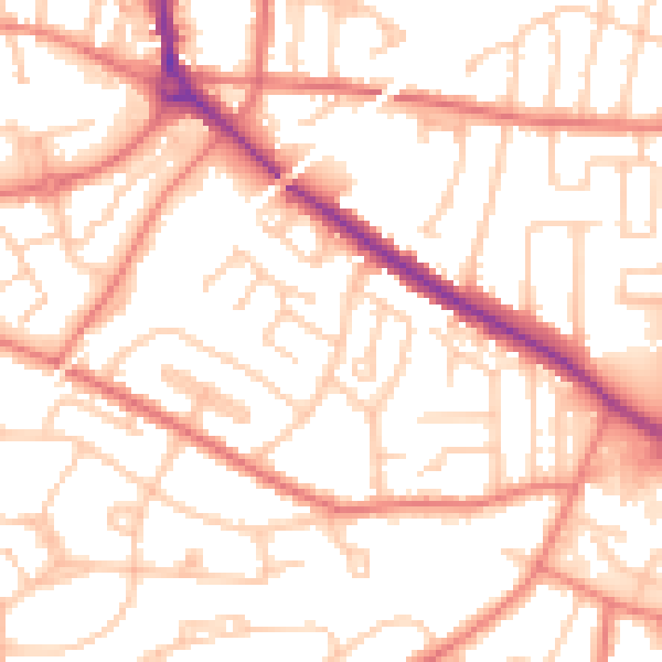 Daytime road noise heatmap for L35 5BD