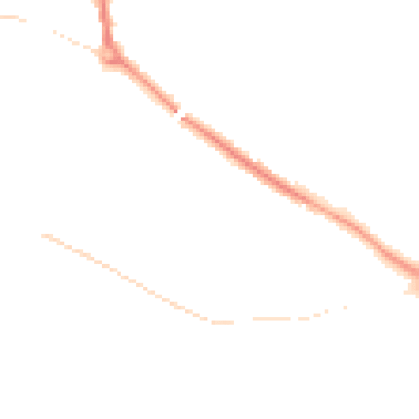 Night-time road noise heatmap for L35 5BD