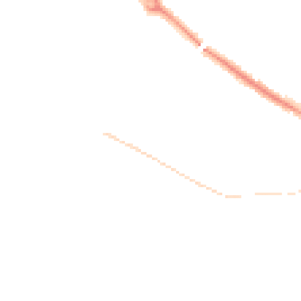 Night-time road noise heatmap for L35 5BG