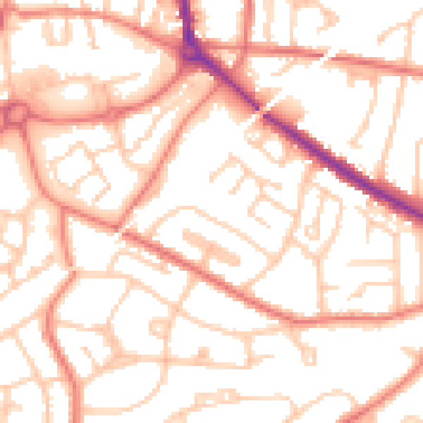 Daytime road noise heatmap for L35 5BH