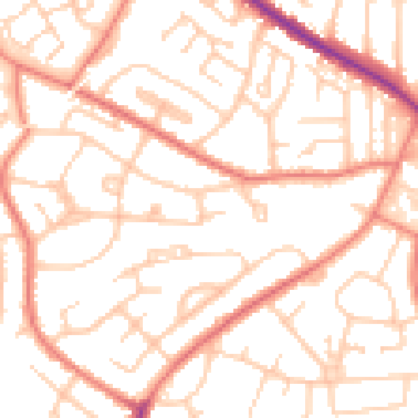 Daytime road noise heatmap for L35 5BX