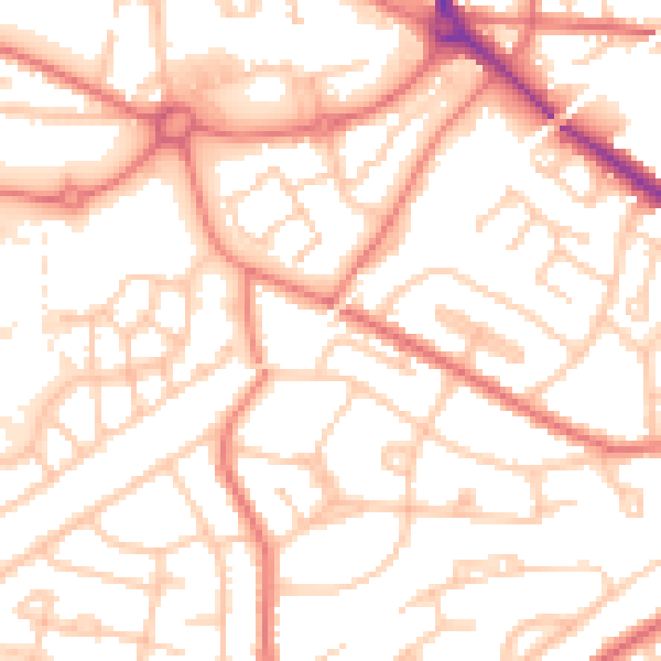 Daytime road noise heatmap for L35 5DJ