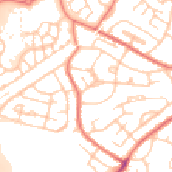 Daytime road noise heatmap for L35 5DX