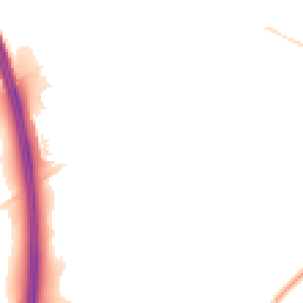 Night-time road noise heatmap for L35 5EN