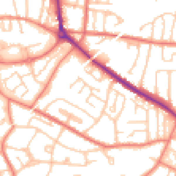 Daytime road noise heatmap for L35 5HJ