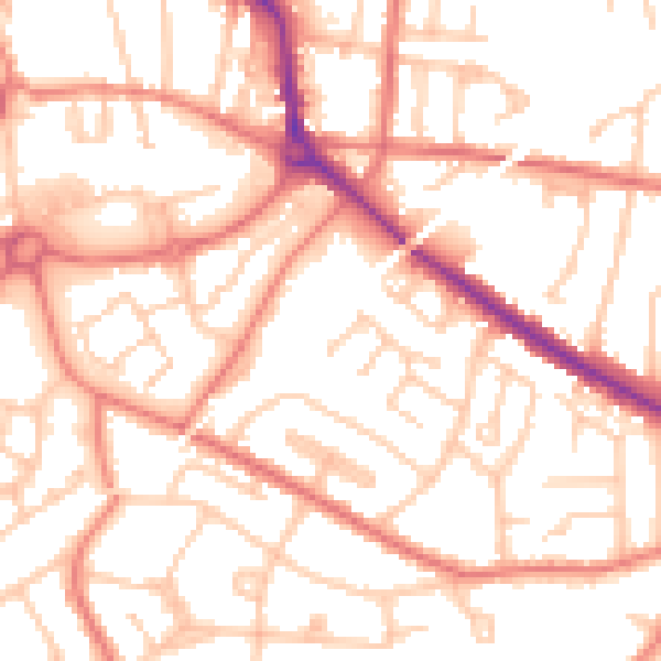 Daytime road noise heatmap for L35 5HW