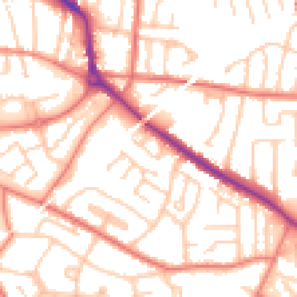Daytime road noise heatmap for L35 5JA