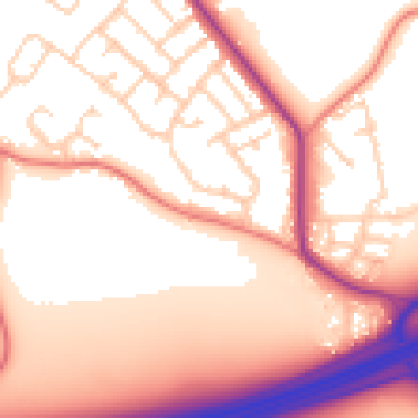 Daytime road noise heatmap for L35 6DA
