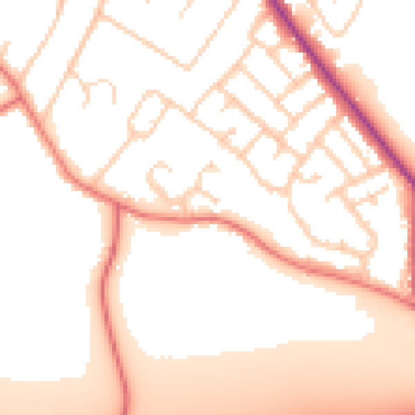 Daytime road noise heatmap for L35 6DE