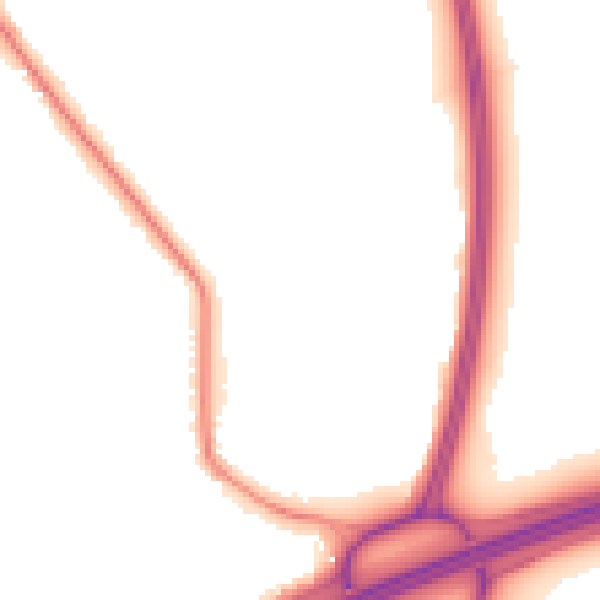 Night-time road noise heatmap for L35 6PD
