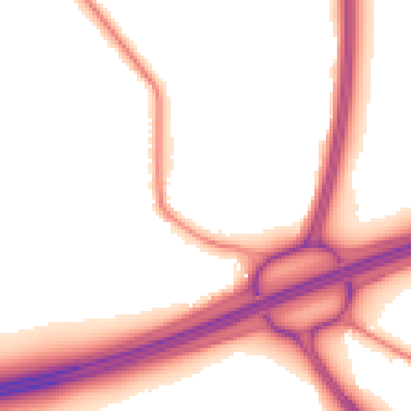 Night-time road noise heatmap for L35 6PL