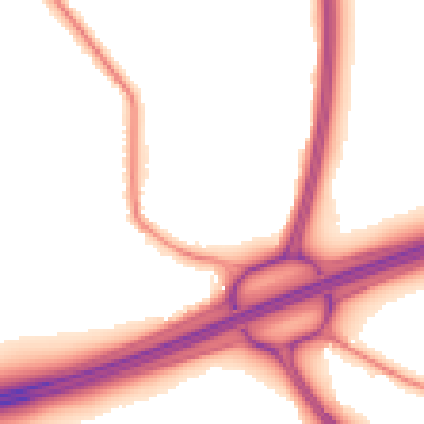 Night-time road noise heatmap for L35 6PN