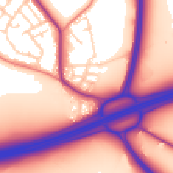Daytime road noise heatmap for L35 6PX