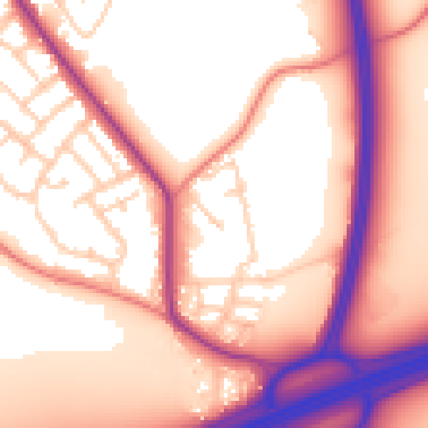 Daytime road noise heatmap for L35 6QA
