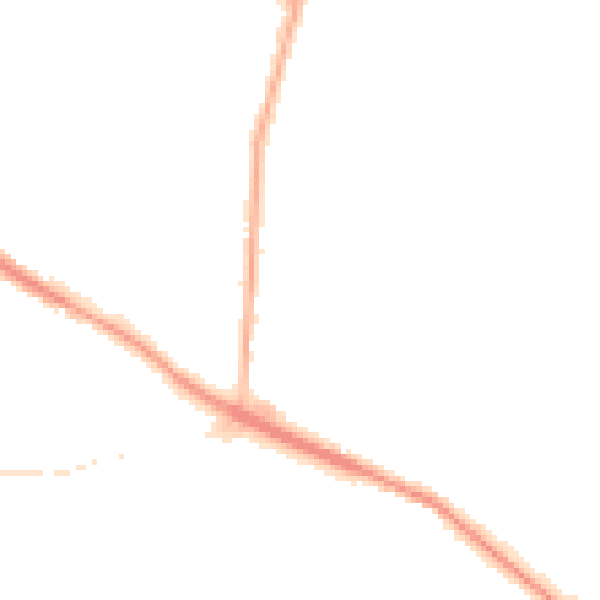 Night-time road noise heatmap for L35 7AA