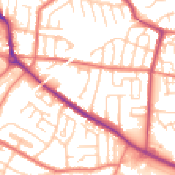 Daytime road noise heatmap for L35 7AG