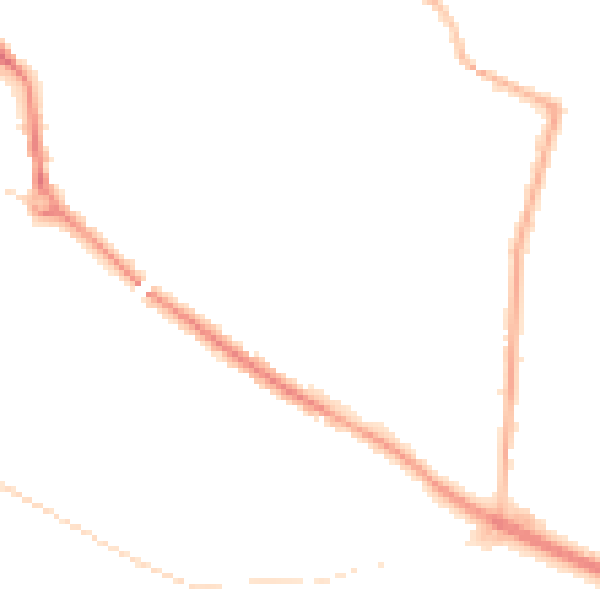 Night-time road noise heatmap for L35 7AG