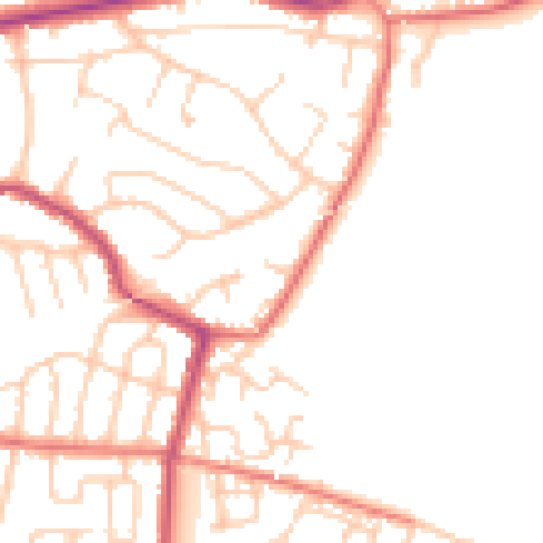Daytime road noise heatmap for L35 7JL