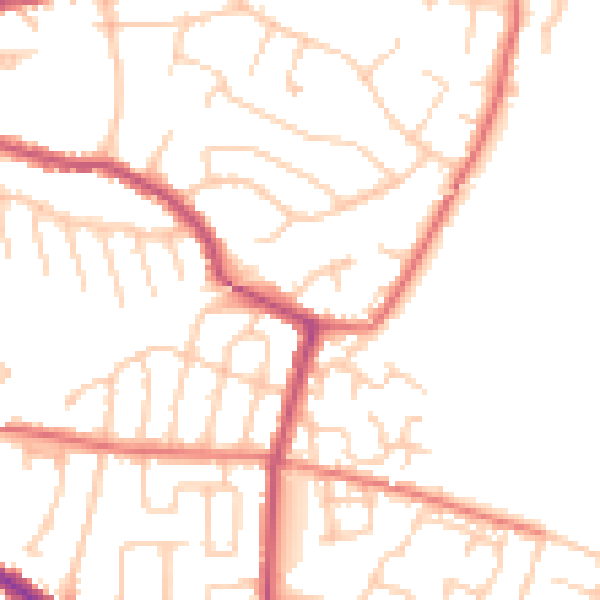 Daytime road noise heatmap for L35 7JX