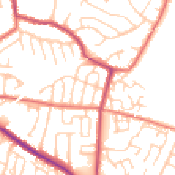 Daytime road noise heatmap for L35 7LA