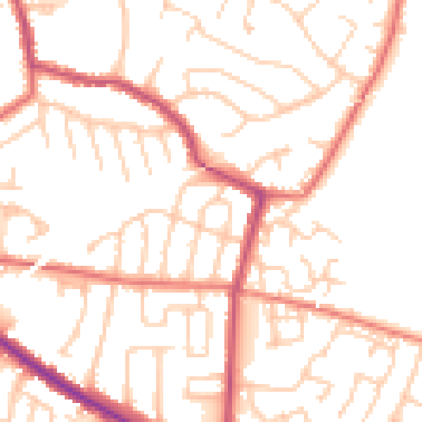 Daytime road noise heatmap for L35 7LE