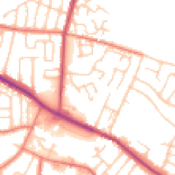 Daytime road noise heatmap for L35 7NH