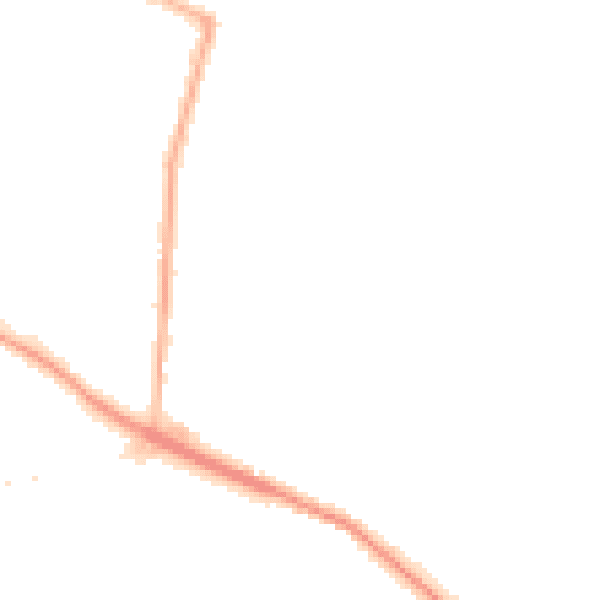 Night-time road noise heatmap for L35 7NL