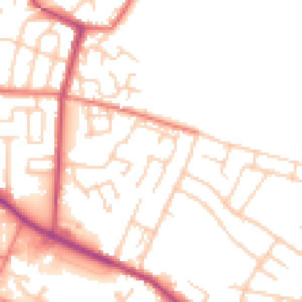 Daytime road noise heatmap for L35 7NN